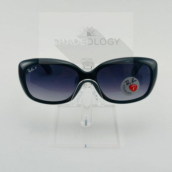 NEW Ray-Ban Jackie Ohh Tortoise Black Frame Gradient Polarized Lens RB4101 58-17 - Picture 2 of 6